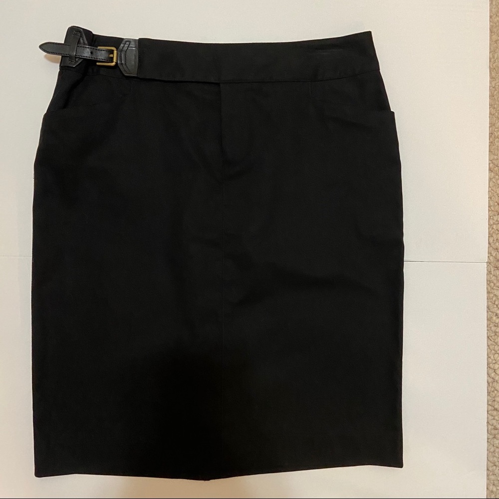 Lauren Ralph Lauren 10P Black Knee Length Skirt